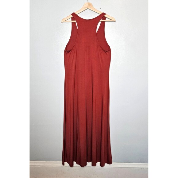 A Domani Flowy Racer Long Sleep Dress Nightgown 2 Med Mineral Cooling Modal - Picture 4 of 11
